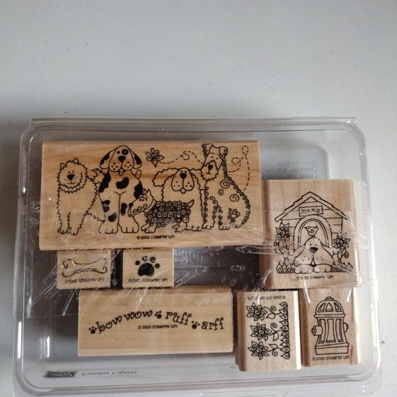 Stampin' Up! Lot Of Wood Rubber Stamps Puppy Dog -Cute Mouse Sayings + Bonus Set - Picture 4 of 7